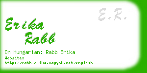 erika rabb business card